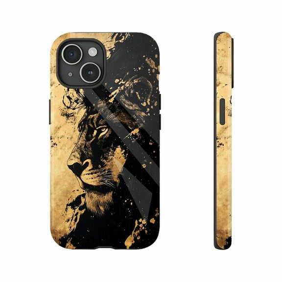 Lion Art Phone Case for Men Women Durable Stylish Protective Cover Compatible with iPhone 11/12/13/14/15/16 (Pro Max/Plus)