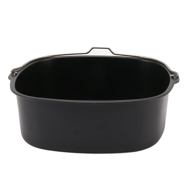 Universal Air Fryer Accessories, Metal Fryer Cake Bucket Non Stick Coating Baking Cake Tin Fryer Baking Pan with Handle, Pizza Pan Baking Cake Barrel for Fryer Accessories