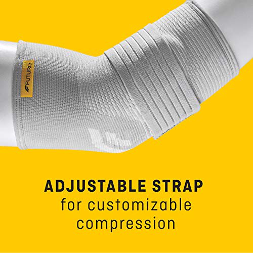 FUTURO-MMM-379 Comfort Elbow Support with Pressure Pads, Breathable, Medium - Grey