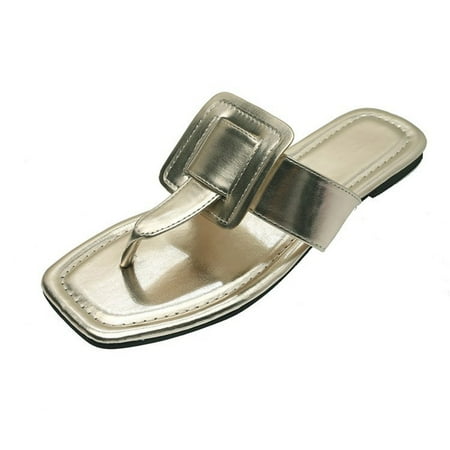 

House Shoes For Women Womens Slippers Women Open Toe Slippers Shoes Comfy Sandals Casual Comfortable Beach Sandals Gold