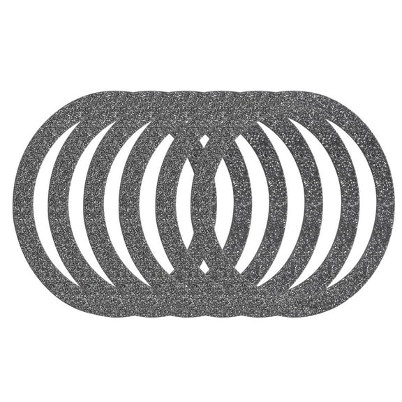 Uxcell 6 Pack Magnetic Adapter Ring, Universal Magnetic Wireless Charger Conversion Kit Sparkle Magnetic Metal Ring Adhesive Sticker Ring for Phone Case, Black
