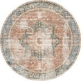 thumbnail image 3 of The Rug Collective  Vintage Cezanne Terracotta Sky Machine Washable Area Rug 6' Round, 3 of 5
