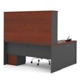 thumbnail image 4 of Bestar Prestige Plus L-Desk with Hutch in White Chocolate and Antigua, 4 of 5