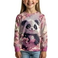 thumbnail image 3 of DISNIMO Cherry Blossom Panda T-Shirts for Kids Girls Long Sleeve Shirts With Cuffs for Kids Shirt Girls Long Sleeve T Shirts Size 13-14 Girls Long Sleeve Tee Shirts for Girls Tees Tshirts, 3 of 7