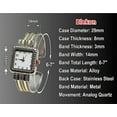 thumbnail image 5 of Blekon Collection Analog Quartz Women's 29mm Square Case Western Style Metal Cuff Bangle Watch, 5 of 5