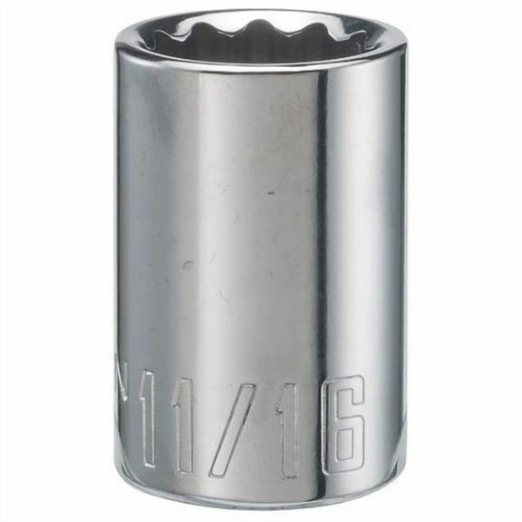 CRAFTSMAN Shallow Socket, SAE, 1/2-Inch Drive, 11/16-Inch, 12-Point (CMMT47507)