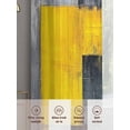 thumbnail image 6 of Abstract Color Block Sheer Curtains 108 Inches Long 2 Panels Yellow Block Gradient Black Modern Light Filtering Semi Sheer Window Curtains Drapes for Bedroom Living Room 52"x108", 6 of 7