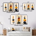thumbnail image 4 of Designart "Visual Tranquility Harmony in Rock Balancing III" Spiritual Stone Framed Wall Art Set Of 3 - Yellow Traditional Frame Gallery Set For Office Decor, 4 of 6