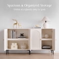 thumbnail image 3 of SinCiDo Modern TV Stand for TVs up to 65", Wood Entertainment Center w/Adjustable Shelves, 61.75‬"W Media Console Cabinet for Living Room, 3 of 7