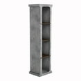 thumbnail image 3 of Furniture of America Kirk 4-Shelf Wood Television Stand Tower, Cement, 3 of 11