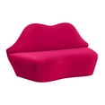 thumbnail image 5 of TOV Furniture Lips Hot Pink Velvet Settee, 5 of 6
