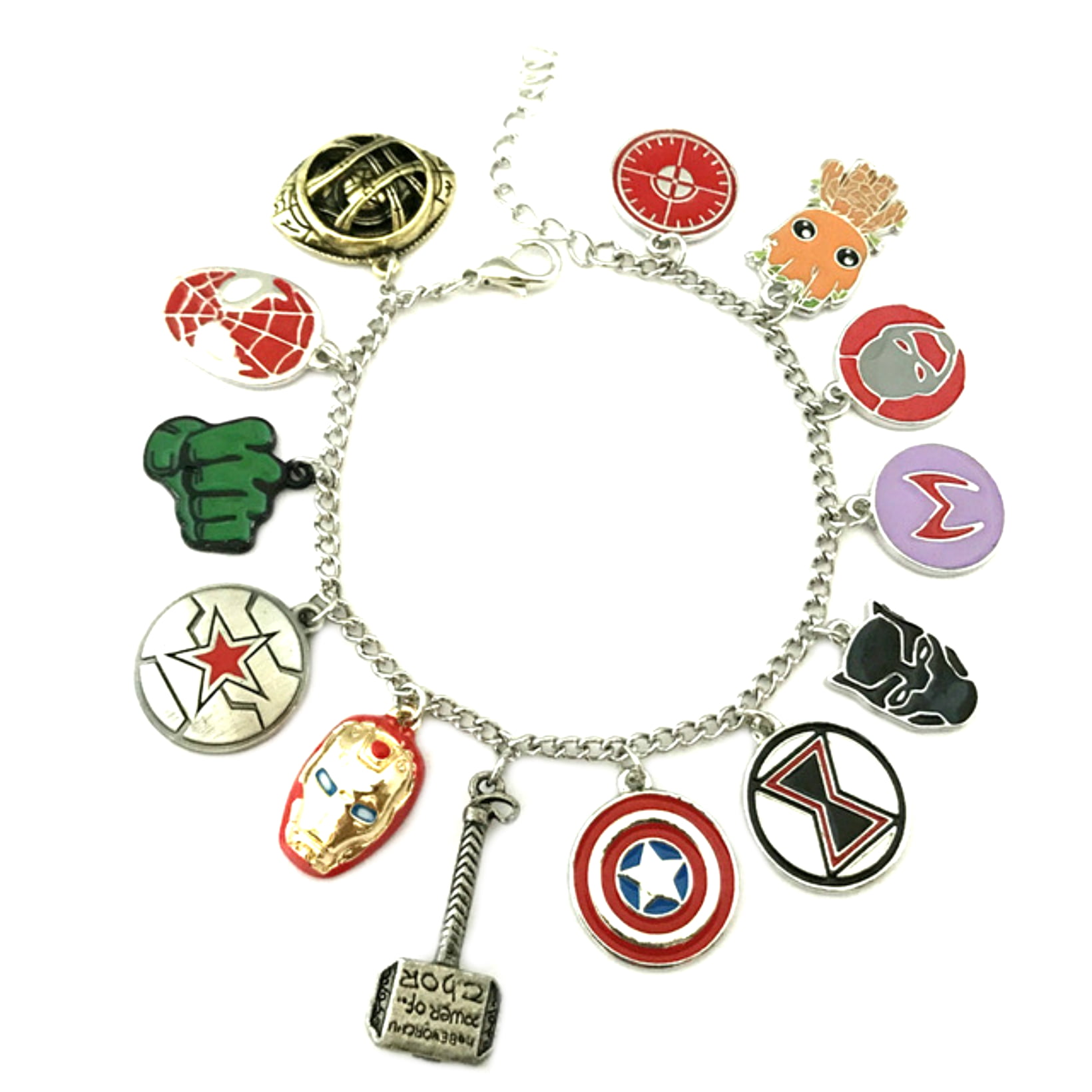 Thanos Gauntlet Hand Chain Ring Bracelet Avengers Infinity War Stones | eBay