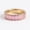 Rose Plated, variant on Baguette Cut Pink Sapphire Half Eternity Ring, Sapphire Stackable Engagement Ring, Straight Bar Setting Band Ring For Her, Matching Band Ring, Handmade Jewelry