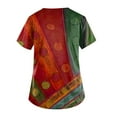 thumbnail image 3 of Xfvqtps Retro Scrub Tops for Women Comfortable Lightweight Medical Nursing Uniform Fashion Short Sleeve V-Neck Working Uniform with Pocket Orange, 3 of 3