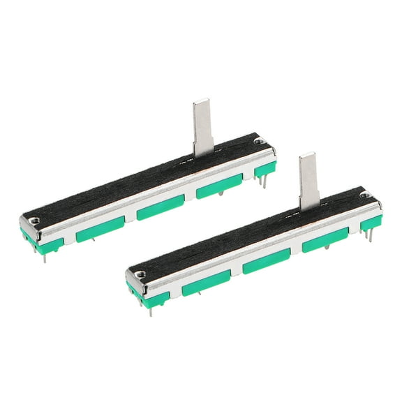 2pcs Fader Variable Resistors Mixer 60mm Straight Slide Potentiometer B103 10K Ohm Linear Double Potentiometers