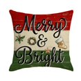 thumbnail image 2 of Zynviq Christmas Decorative Pillow Covers 18x18inch Multicolor Couch Pillow Covers Letters with Zipper Square Cloth, 2 of 6