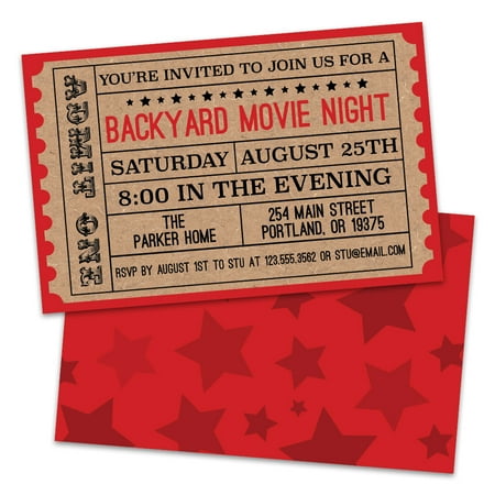 personalized backyard movie night