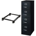 thumbnail image 1 of Home Square Fully Assembled 4 Drawer 22" Deep Letter File Cabinet in Black with File Caddy, 1 of 3