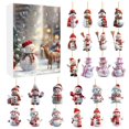thumbnail image 1 of Caja ciega de cuenta regresiva de Adviento de Navidad, adornos colgantes acrílicos de muñeco de nieve, calendario de Navidad, caja ciega, 1 of 5