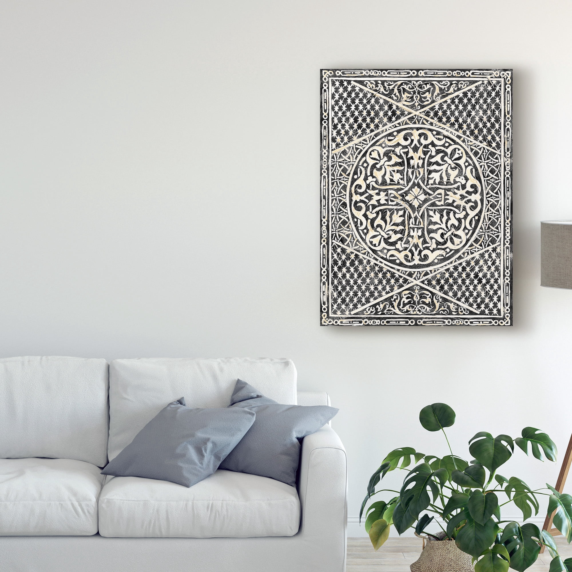 Trademark Fine Art 'Woodcut in Black I' Canvas Art by Chariklia Zarris