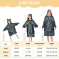 thumbnail image 4 of FORMRS Wearable Blanket Hoodie with Sleeves for Kids Cozy Flannel Sweatshirt, Shadowy Forest Pattern, 4 of 7