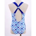 thumbnail image 6 of Zaldita Girls One Piece Swimsuits Summer Beach Swimwear UPF 50+ Protective Quick Dry Bathing Suit Blue Fish Scales 16, 6 of 7