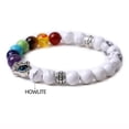 thumbnail image 2 of 1Pcs Hamsa Hand Fatima 7-Chakra Lava Agate Beads Bracelet Reiki Energy Yoga, 2 of 3