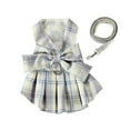 thumbnail image 2 of CICRKHB Dog Dress Plaid Dog Dress Bow Tie Harness Leash Set Dog Wedding Dress Puppy Clothes Summer Dog Skirt for Small Medium Dogs Cats Girls Pet Supplies Purple, 2 of 2