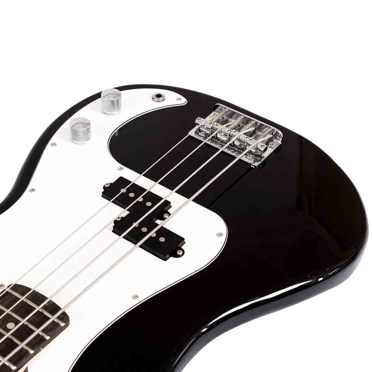 Topbuy Electric Bass Guitar Full Size 4 String for Beginners w/ Bag Amp Cord Black