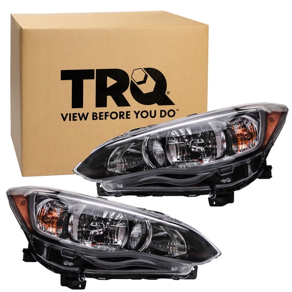 TRQ Headlight Assembly Set SU2502164 SU2503164 Fits 2018-2023 Subaru Crosstrek