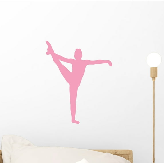 Gymnastics Silhouette Wall Decal by Wallmonkeys Peel and Stick Graphic (12 in H x 10 in W) WM108326