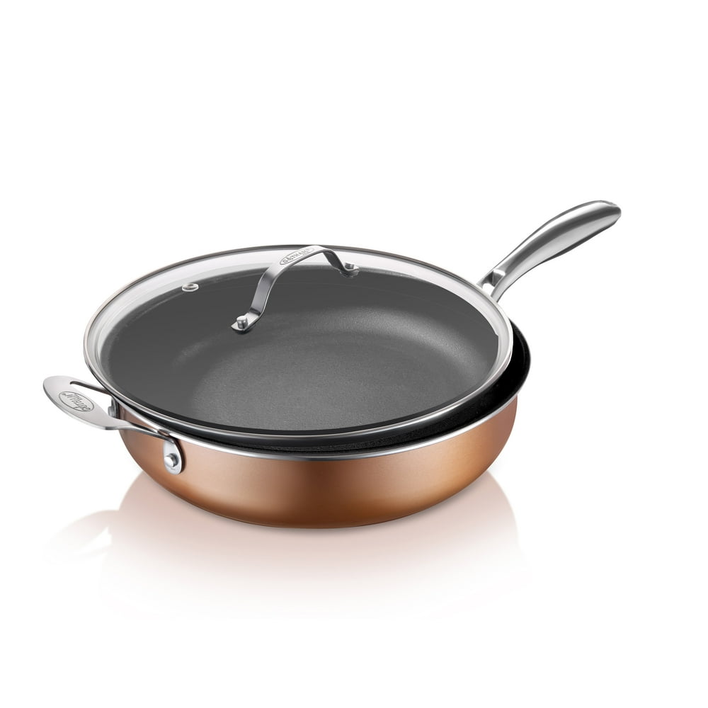 Gotham Steel Copper Cast Jumbo Cooker with Lid, Nonstick Triple Coated