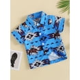 thumbnail image 3 of Bagilaanoe Toddler Baby Boy Summer T-shirt Geometric Printed Short Sleeve Shirt 3M 6M 12M 18M 24M 3T Kids Casual Tops, 3 of 8