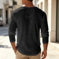 thumbnail image 5 of Mens Long Sleeve Shirt Lightweight Casual V-Neck Cotton Pullover Solid Color Tee Classic Long Sleeve Shirts for Men, 5 of 6
