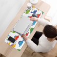 thumbnail image 3 of Long Mouse Pads for Desk,Colorful Dinosaurs Pattern Desk Mats on Top Of Desks, Desk Mouse Pad Extra Large with 3mm Non-Slip Base and Stitched Edge for Gaming,Office,Work,Home 31.5"x11.8", 3 of 6