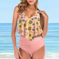 thumbnail image 2 of PEASKJP Bathing Suit for Women Two Piece Plus Size Tummy Control Modest Bathing Suit Pink M, 2 of 5