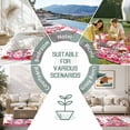 thumbnail image 6 of Valentine's Day Outdoor Rug for Patio/Deck/Porch, Non-Slip Large Area Rug 4 x 6 Ft, Pink Love Gnomes Roses Romantic White Indoor Outdoor Rugs Washable Area Rugs, Reversible Camping Rug Carpet Runner, 6 of 8