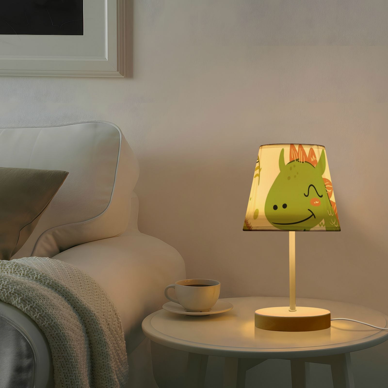 Dinosaur and Kiwi LED Desk Lamp Table Lamp USB Bedside Nightstand Small Lamp for Bedroom Living Room Kids Room