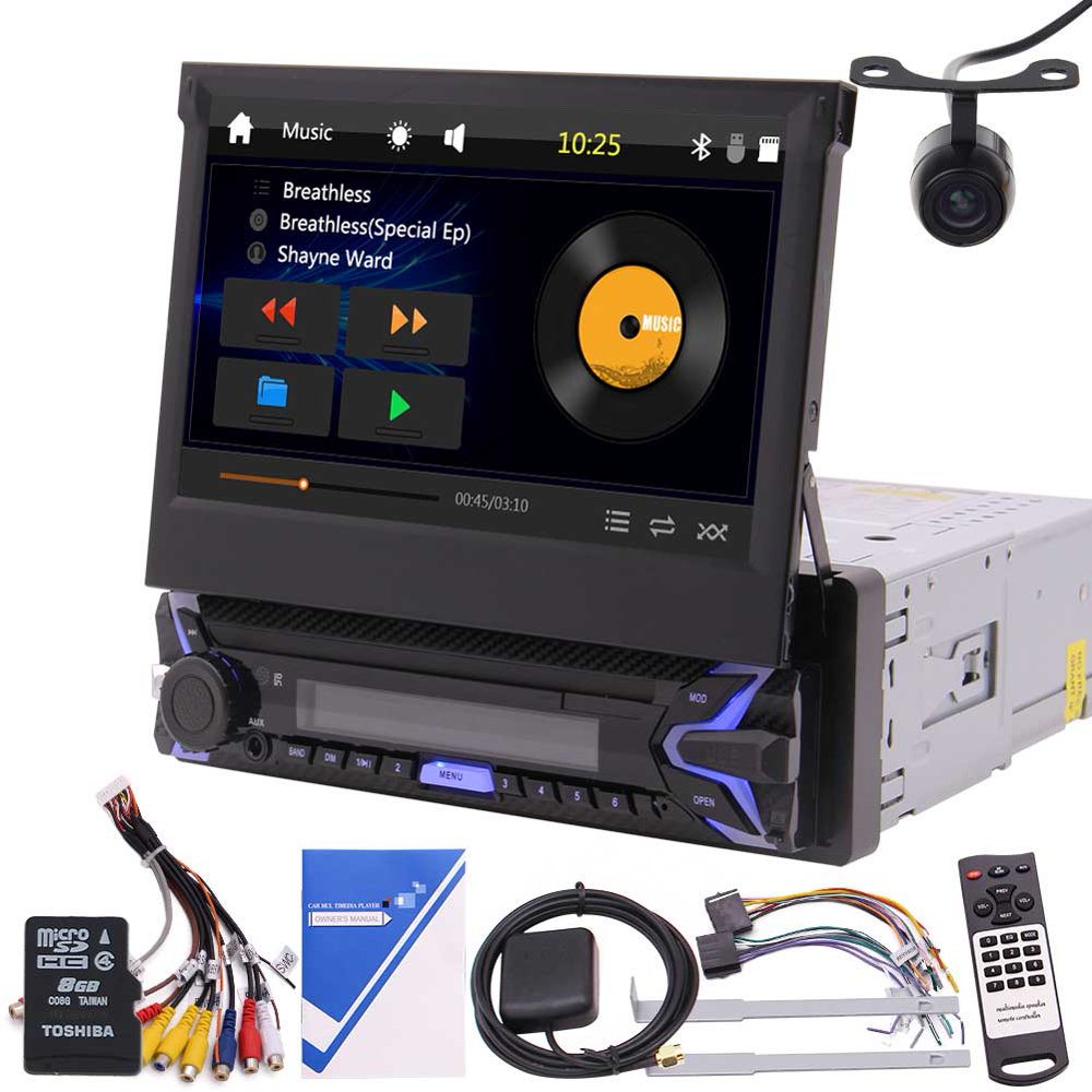 Eincar Single Din 7" Flip Out Screen with Capacitive Touch Screen In