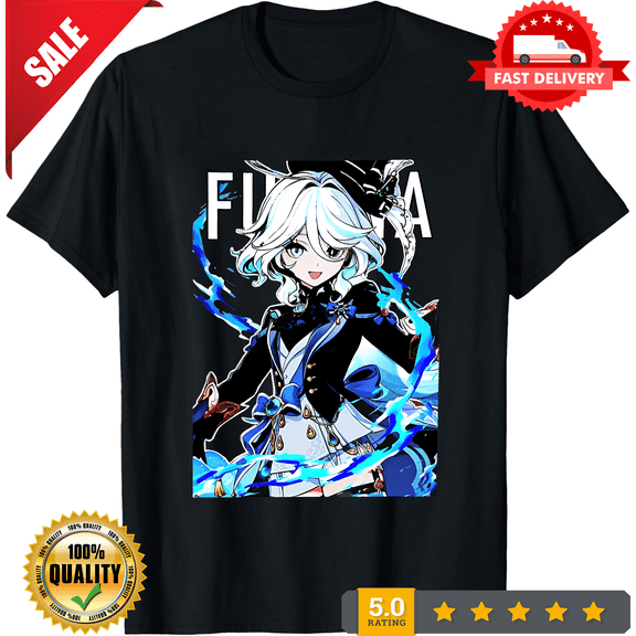 Reprint Rare Anime Furina Genshin Impact T Shirt Size S - 5Xl Black Size S - 5XL, NEW TRENDING ITEM-TH72737