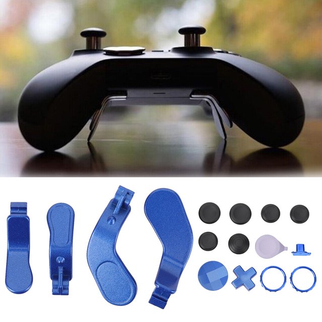 Accesorios del controlador Accesorios de controlador de palancas de pulgar de metal 18 en 1 para Xbox One Elite 2 (azul)