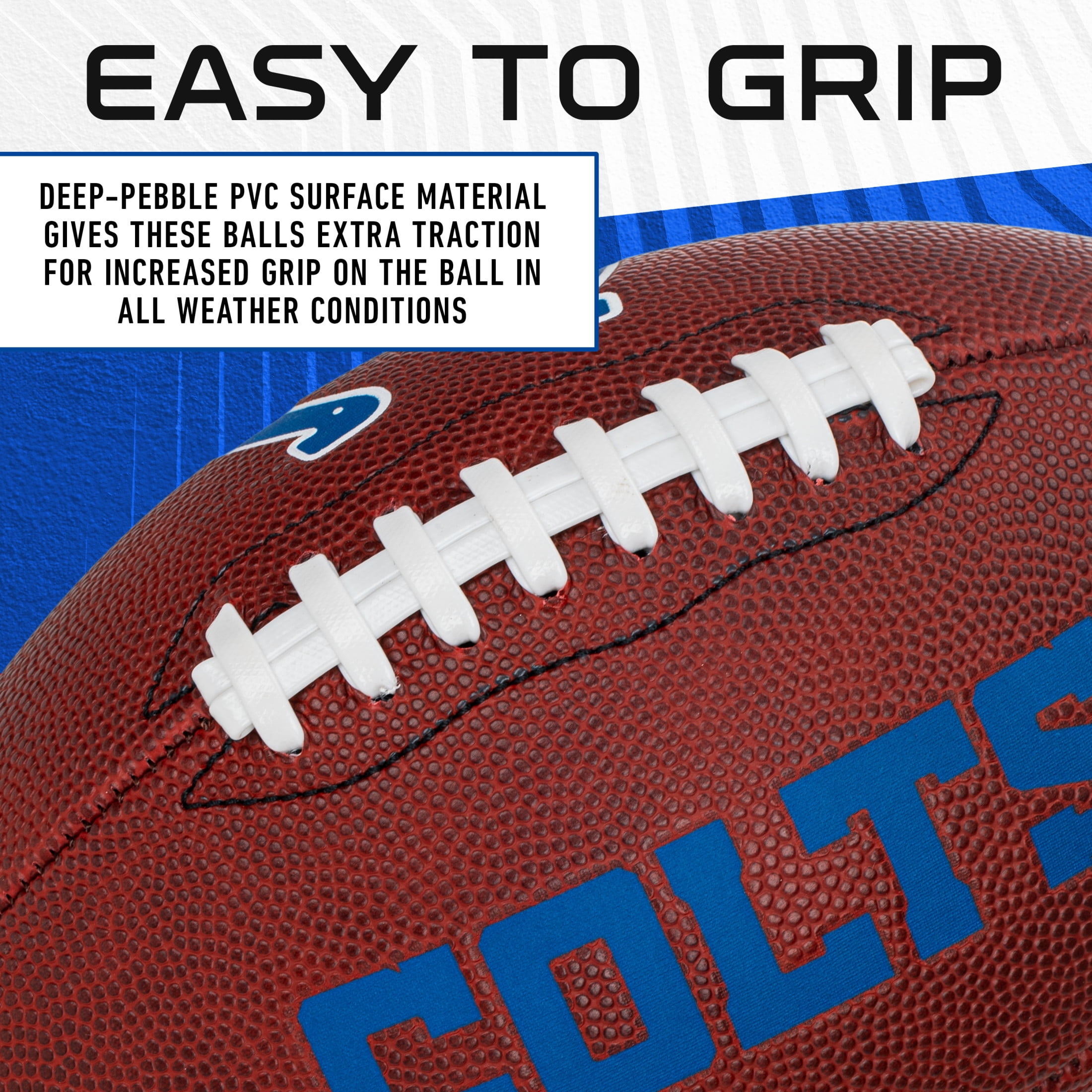 Franklin Sports NFL Indianapolis Colts Football - Youth Junior Size Football for Kids - Official NFL Team Logo + Colors Youth Football - Kids NFL Fan Shop Football