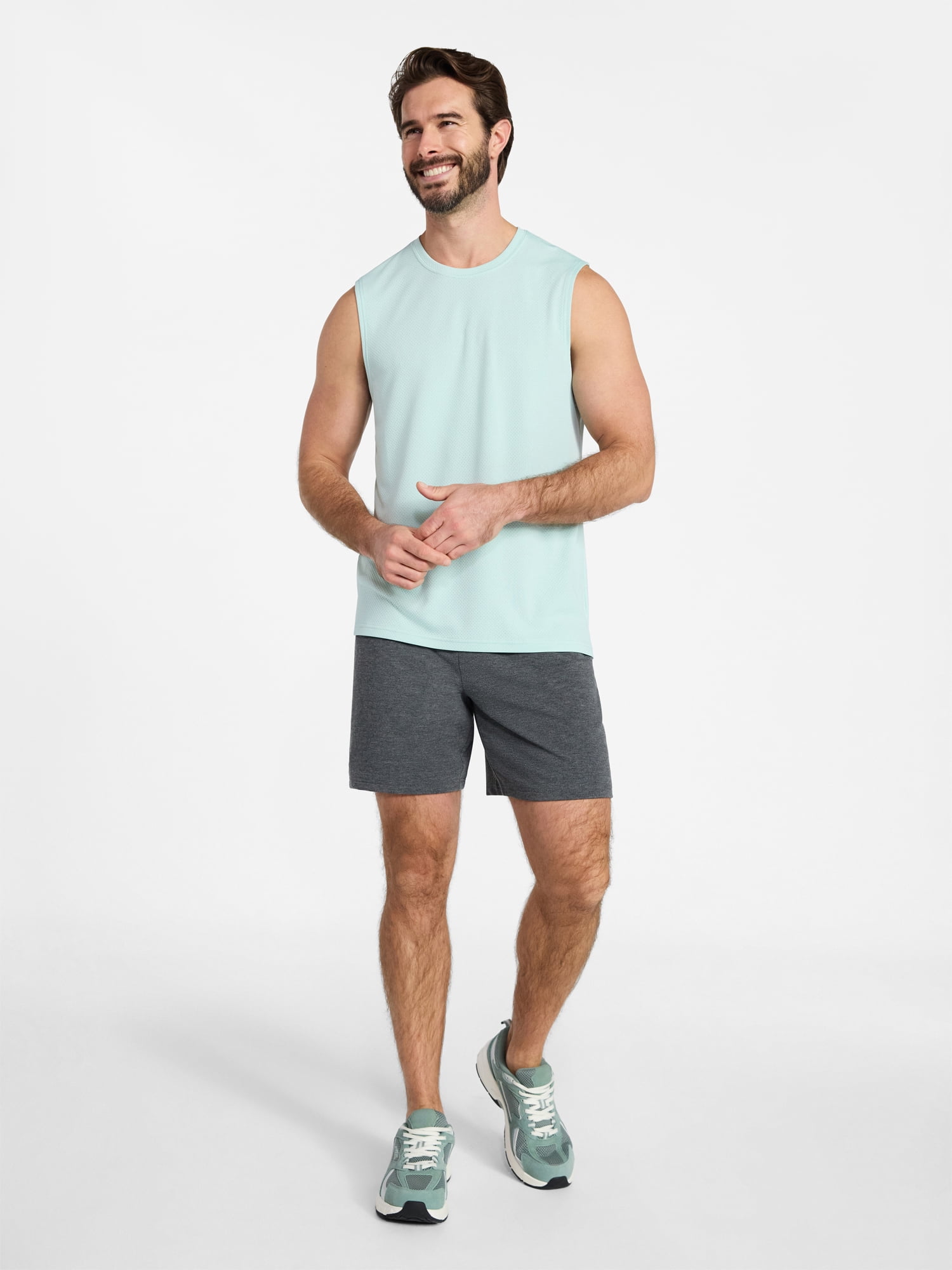 Athletic Works Men’s Sleeveless Mesh Muscle Tee, Sizes XS-5XL