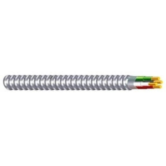 Mc Lite Aluminum Armored Cable With Ground, 600 Volts, 12/3 Gauge, 250 Ft.