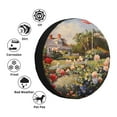 thumbnail image 4 of Naloa American Flag Rose Garden PVC Leather Spare Tire Wheel Cover Spare Tire Cover, for Car Truck SUV Camper Trailer Universal Fit(14-17in)-15 inch, 4 of 6