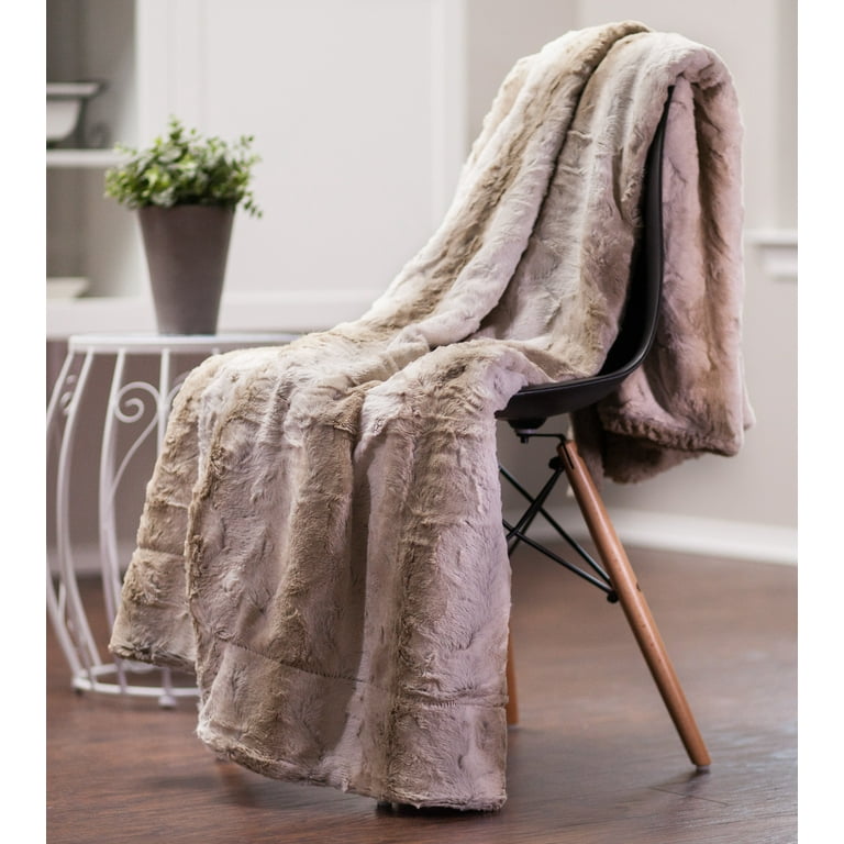 Chanasya faux fur throw blanket fuzzy hotsell