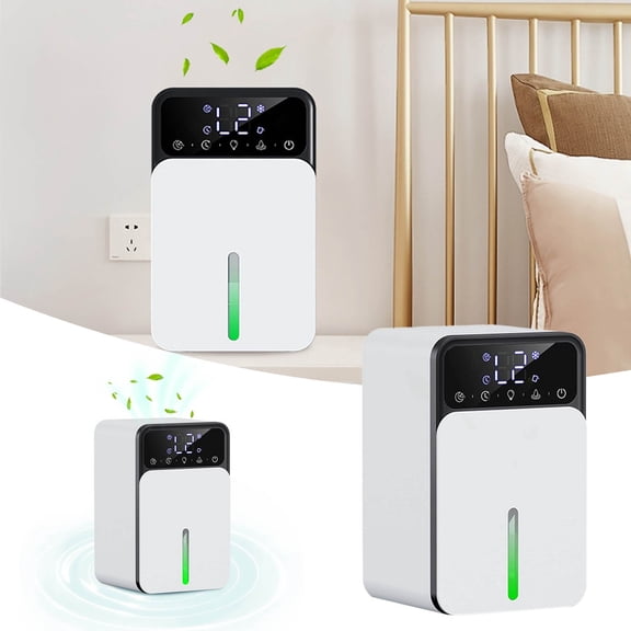 Dehumidifier for Home up to 1000 sq.ft, 51 oz Small Quiet Dehumidifier with Drain Hose, Timer Modes Auto Shut Off, 7 Color Night Light for Bedroom Bathroom Basement Decoration