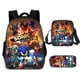 thumbnail image 1 of New cartoon Sonic school bag three-piece set for primary and secondary school students, 1 of 1