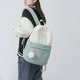 thumbnail image 5 of Mochila de estudiante para mujer, de pana de color contrastante, bonita mochila para adolescentes (verde) Ndcxsfigh Para Estrenar, 5 of 8