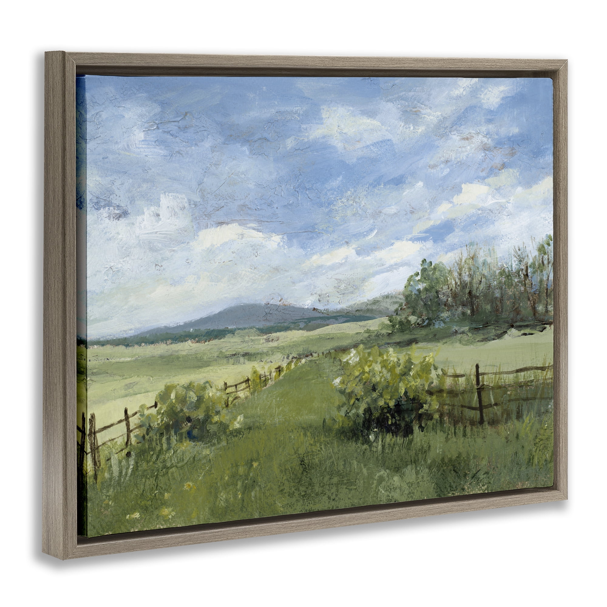 Stupell Industries Thank You Nature Landscape Brown Framed Floater Canvas Wall Art, design by Lanie Loreth